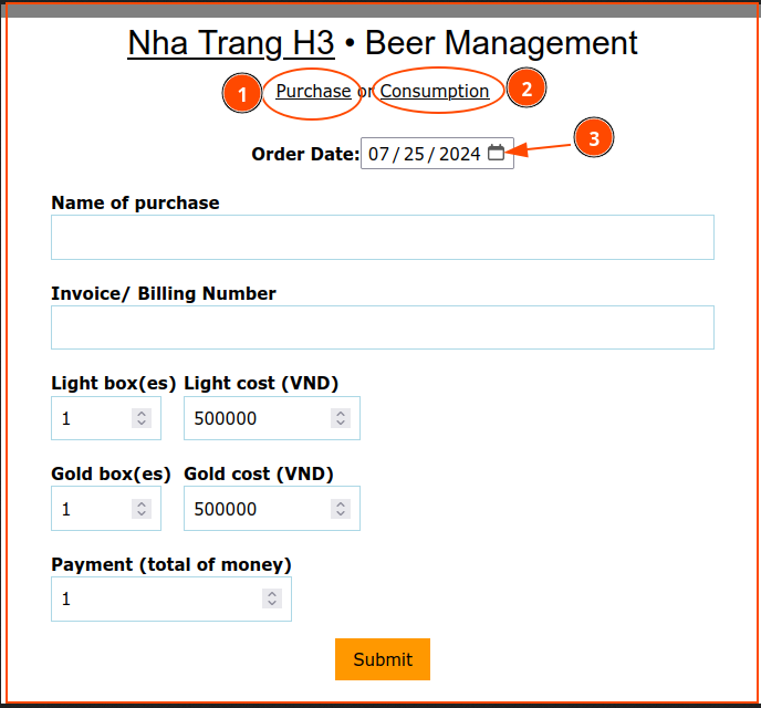 Beer manager screen